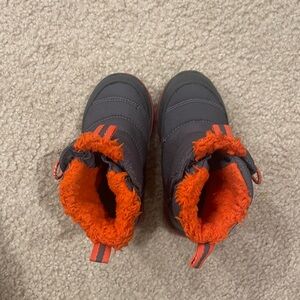 L.L. Bean Kids' Gray and Orange Snow Boots